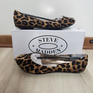 Steve Madden Leopard Print Flats New In Box Size 10